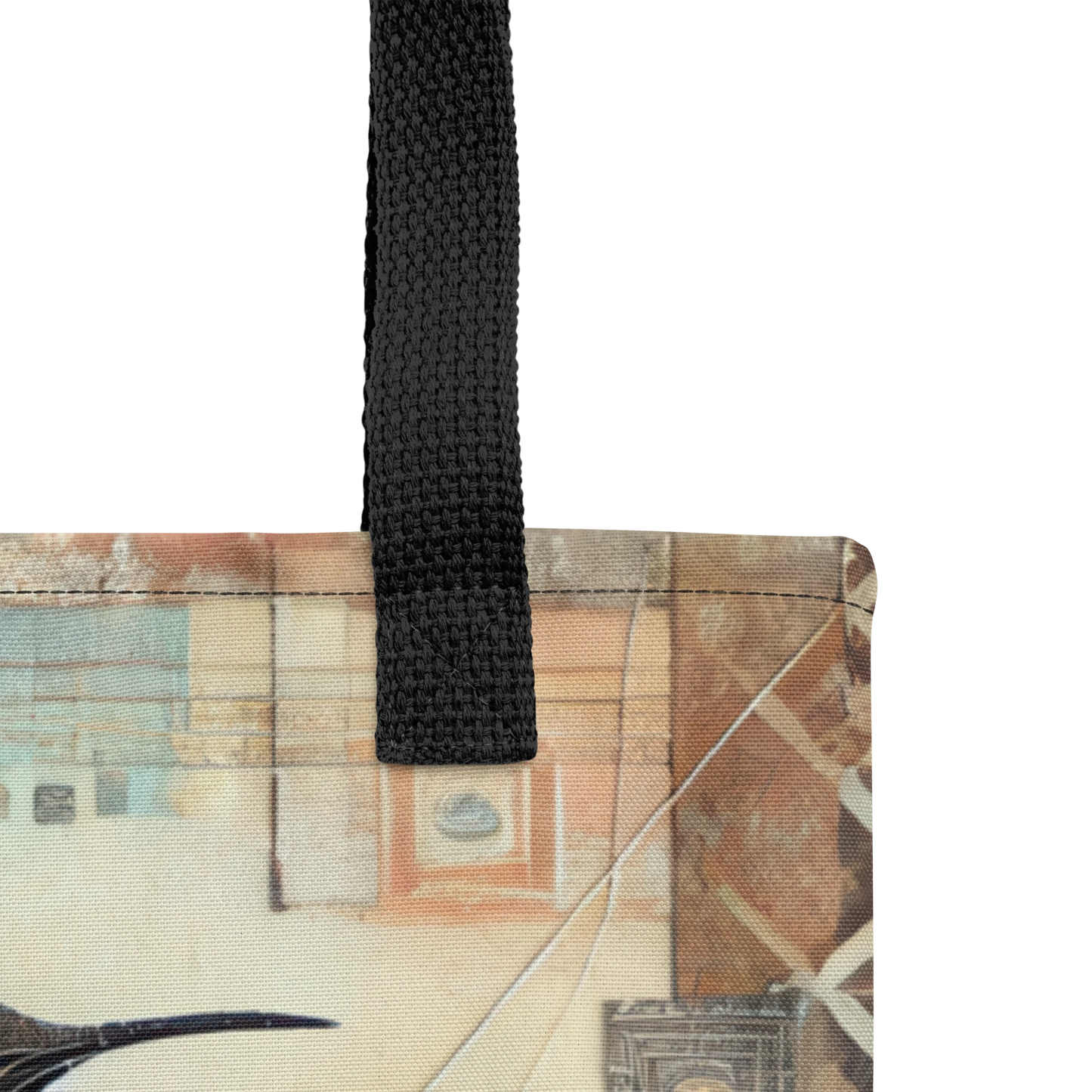 Modern Collage Tote Bag: Flight of the Hummingbird