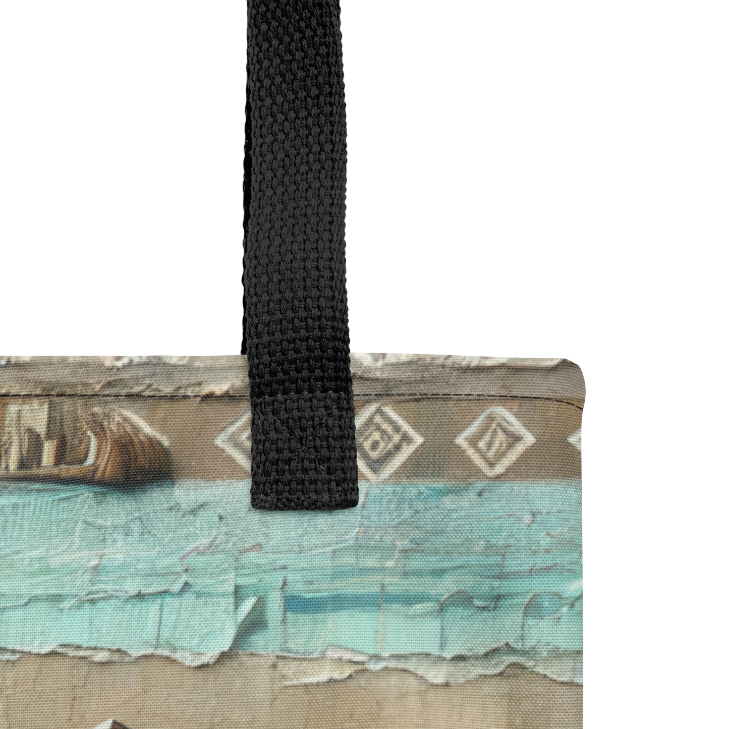 Modern Collage Tote Bag: Where the Boats Rest