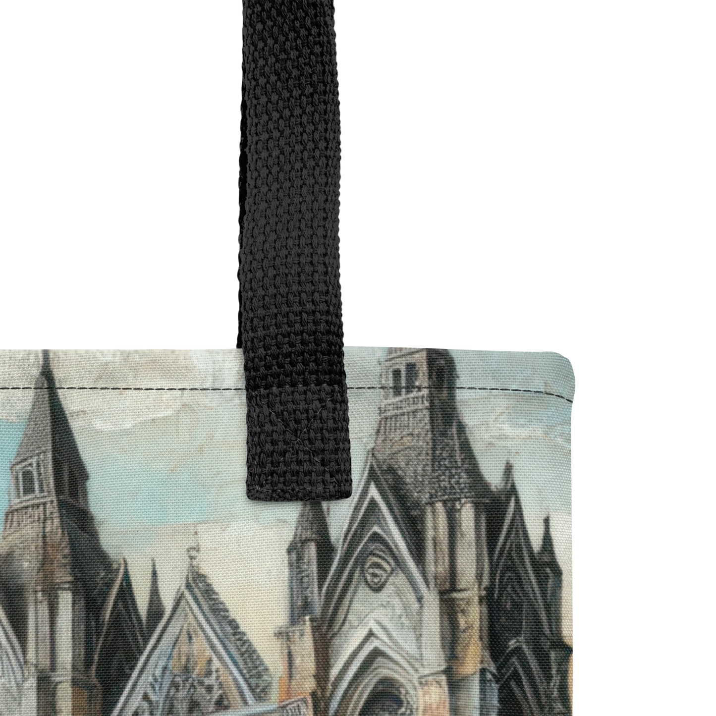 Modern Collage Tote Bag: Between Stone and Sky