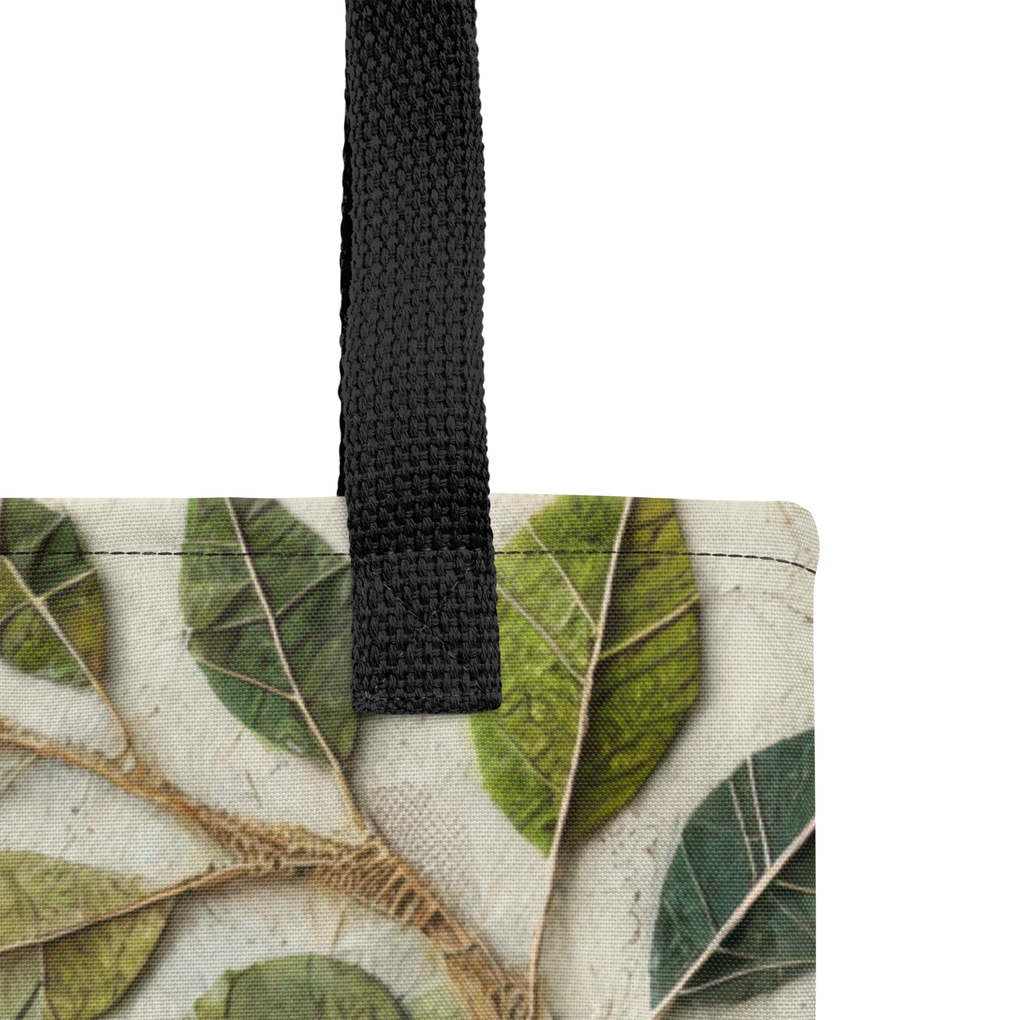 Modern Collage Tote Bag: Veins of Stone and Leaf