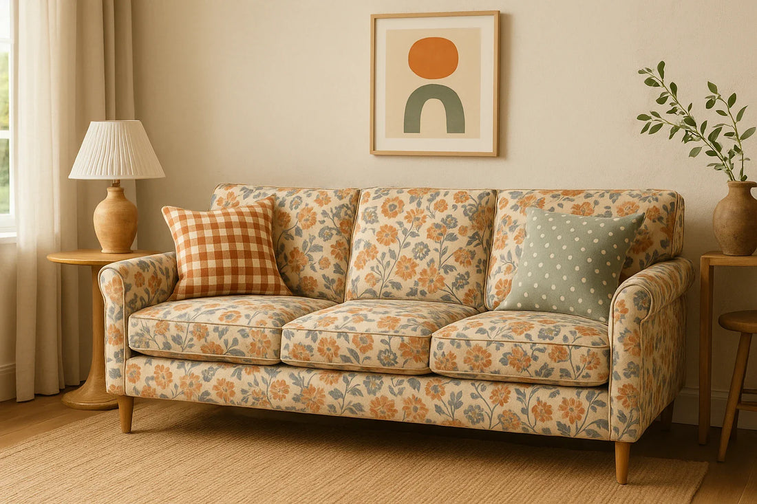 The Patterned Sofa Returns: Quiet Maximalism at Home