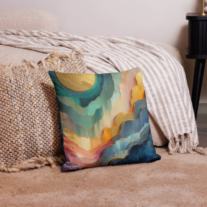 Abstract Art Pillow: Temporal Progression