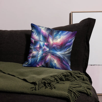 Abstract Art Pillow: Reflective Realms