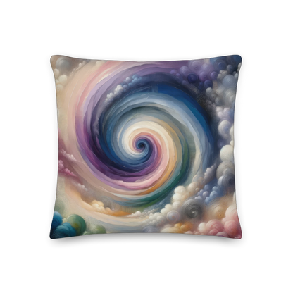 Abstract Art Pillow: Introspective Infinity