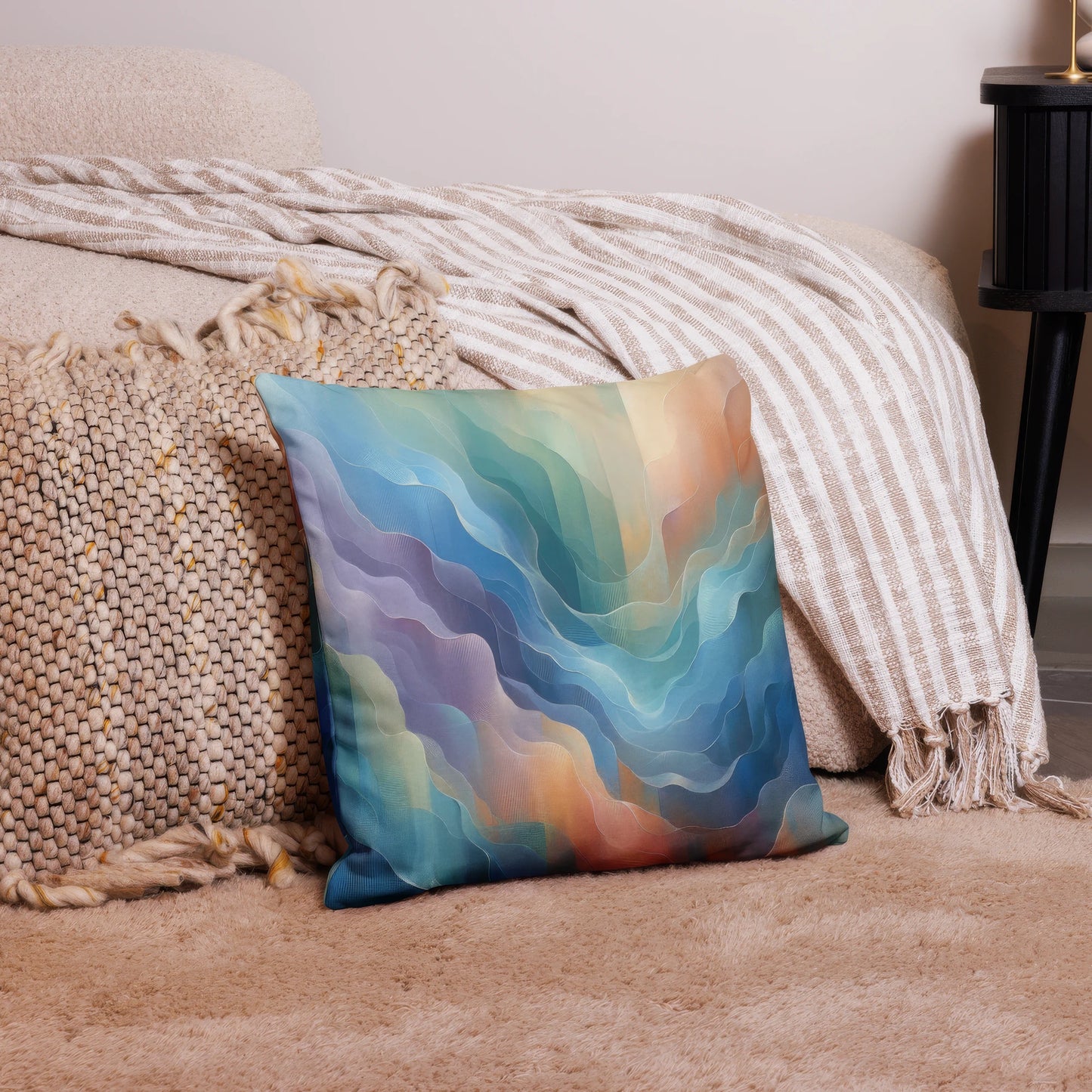 Abstract Art Pillow: Unveiling Veils