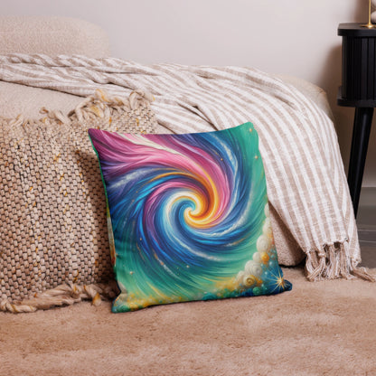 Abstract Art Pillow: Harmonic Hues