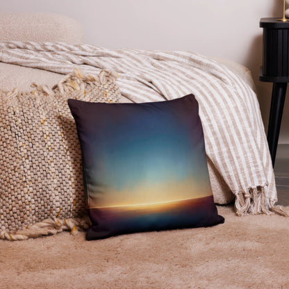 Abstract Art Pillow: Pensive Panorama