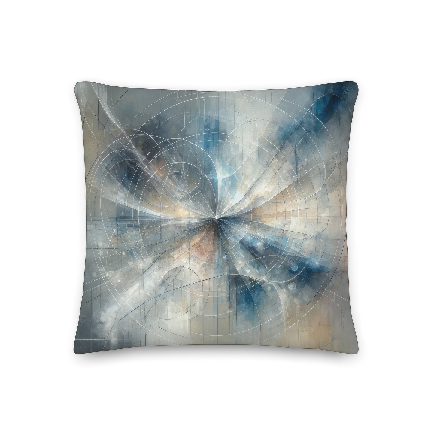 Abstract Art Pillow: Contemplative Convergence