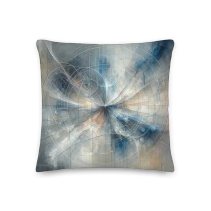 Abstract Art Pillow: Contemplative Convergence