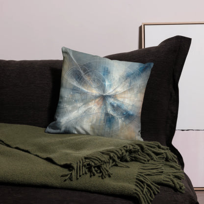 Abstract Art Pillow: Contemplative Convergence