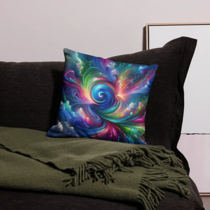 Abstract Art Pillow: Futuristic Fusion