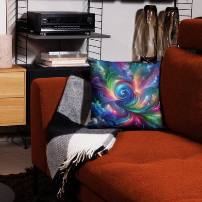 Abstract Art Pillow: Futuristic Fusion