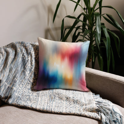 Abstract Art Pillow: Evolving Spectrum