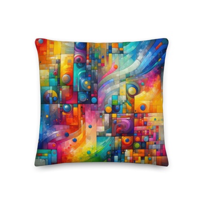 Abstract Art Pillow: Innovation Spectrum