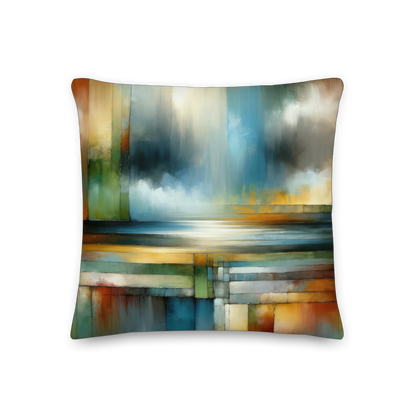 Abstract Art Pillow: Strategic Horizons