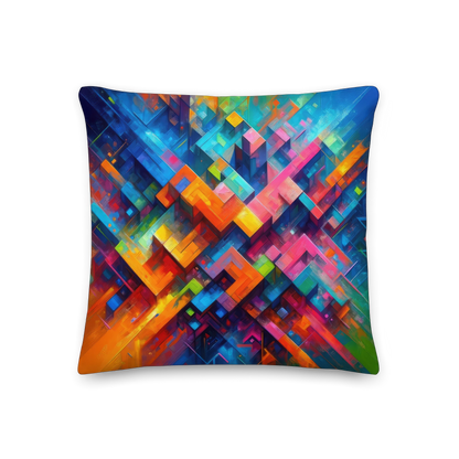 Abstract Art Pillow: Innovation's Canvas