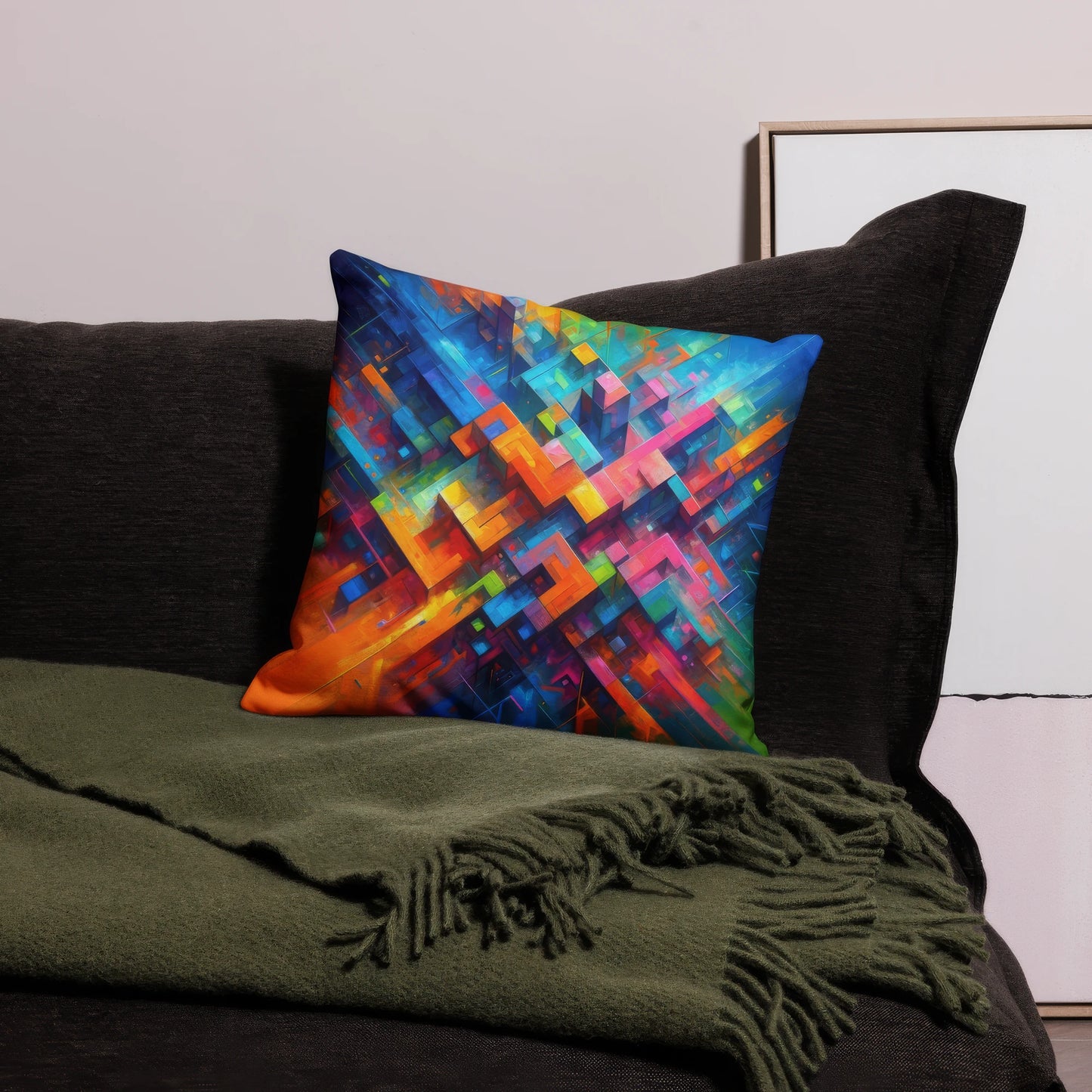 Abstract Art Pillow: Innovation's Canvas