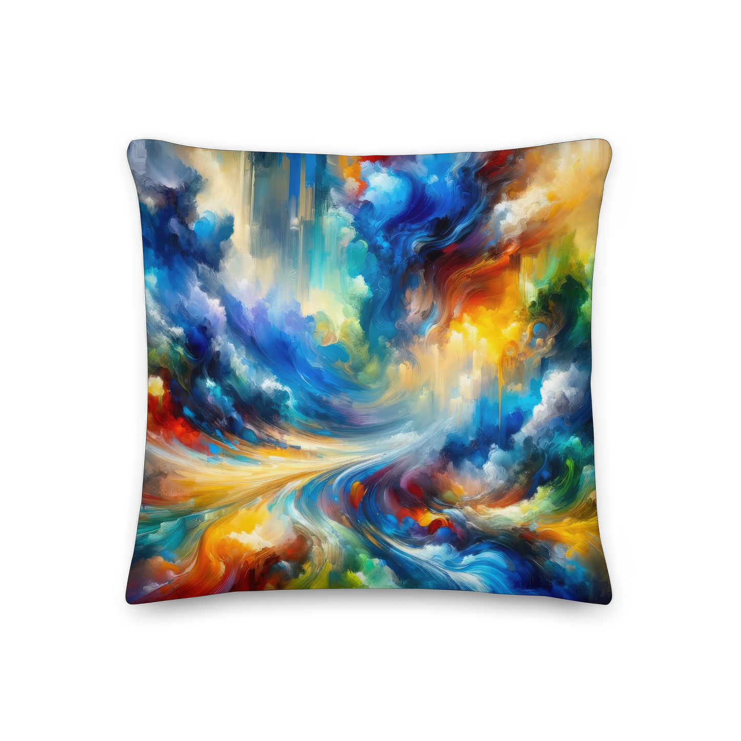 Abstract Art Pillow: Exploration Spectrum