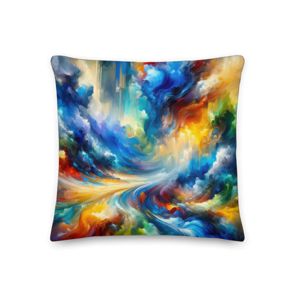 Abstract Art Pillow: Exploration Spectrum