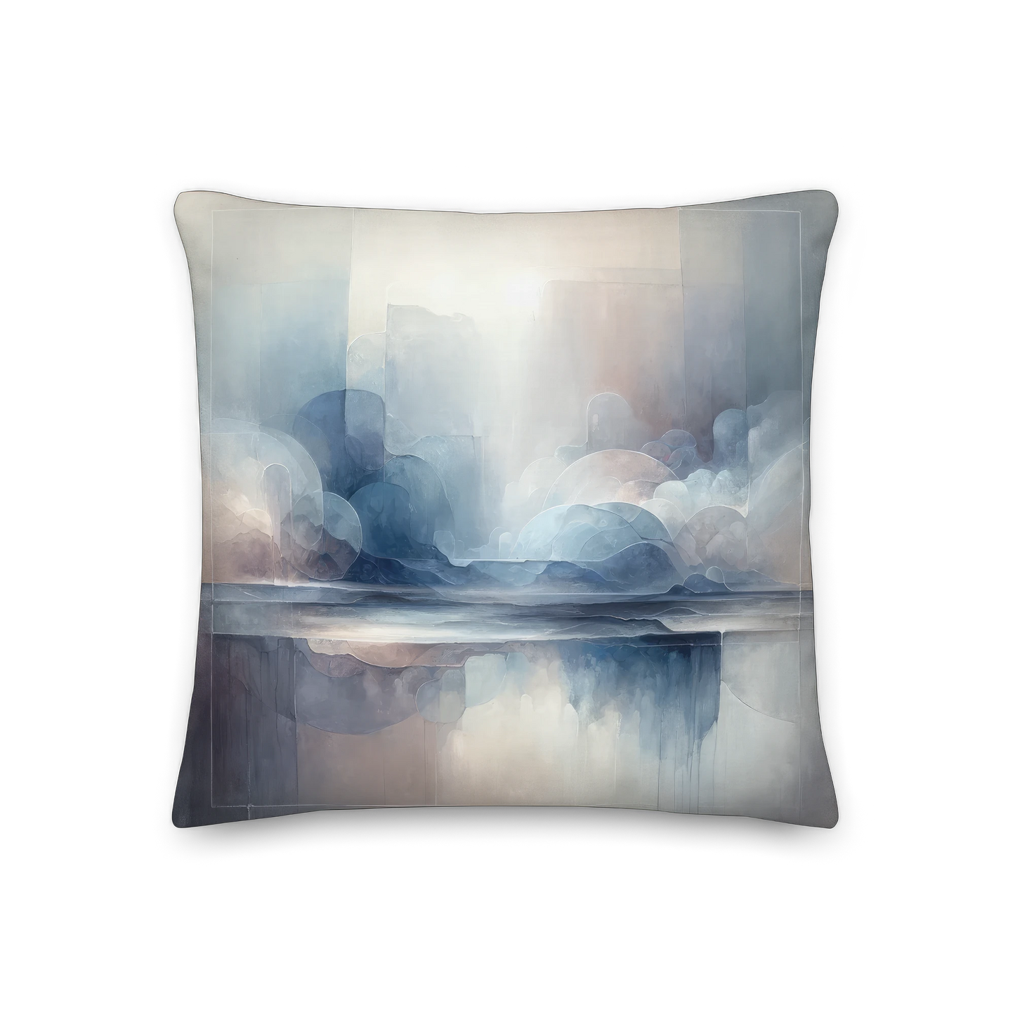 Abstract Art Pillow: Reflective Depths