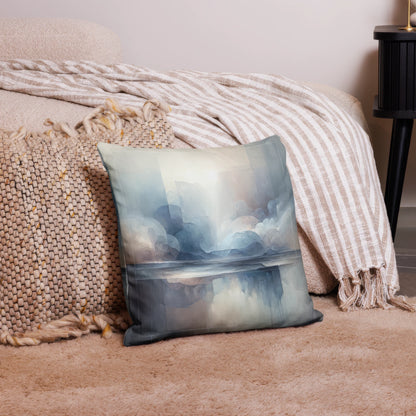 Abstract Art Pillow: Reflective Depths