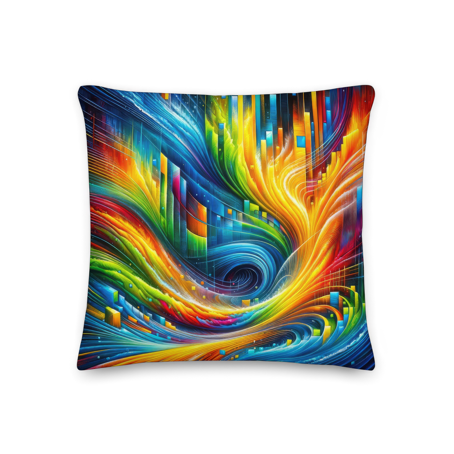 Abstract Art Pillow: Dynamic Resonance