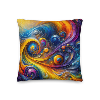 Abstract Art Pillow: Curiosity's Canvas