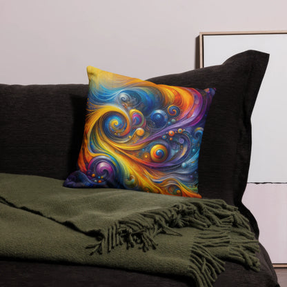 Abstract Art Pillow: Curiosity's Canvas