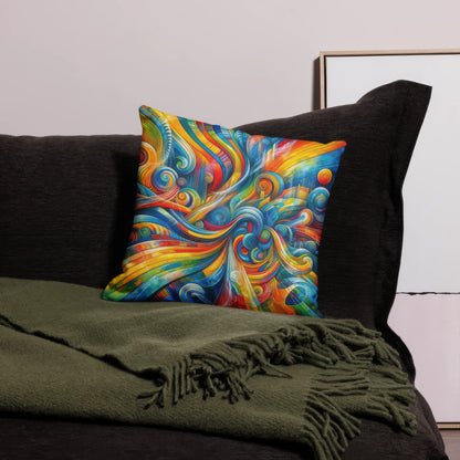 Abstract Art Pillow: Creative Pulse