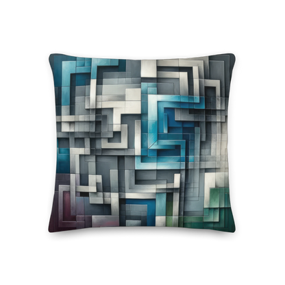 Abstract Art Pillow: Analytical Depth