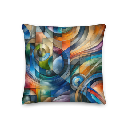 Abstract Art Pillow: Synergy in Motion