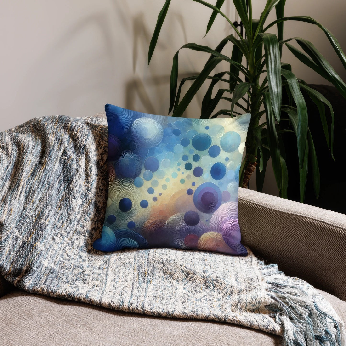 Abstract Art Pillow: Empathic Echoes