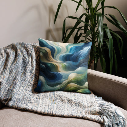 Abstract Art Pillow: Responsive Echo