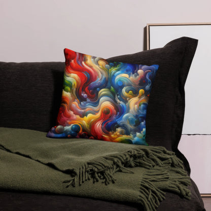 Abstract Art Pillow: Dynamic Flux