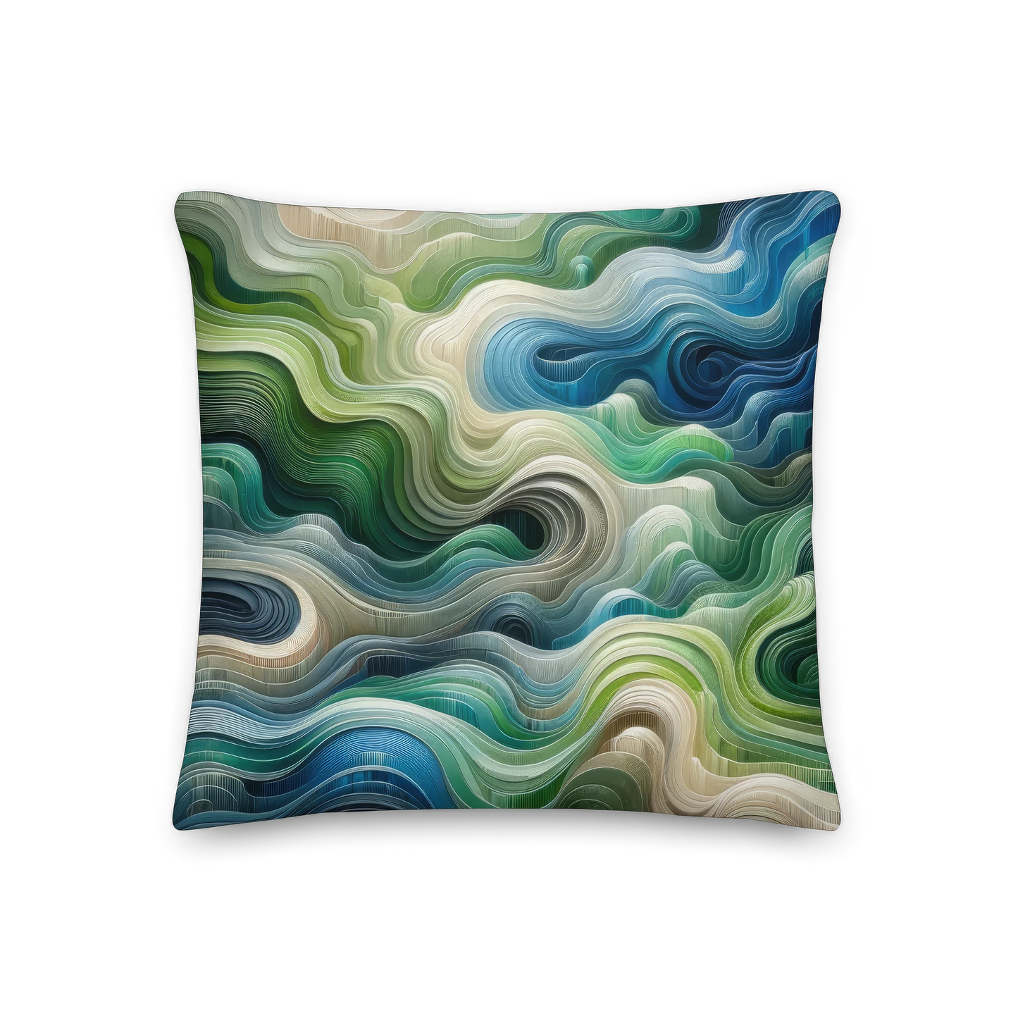 Abstract Art Pillow: Progressive Currents