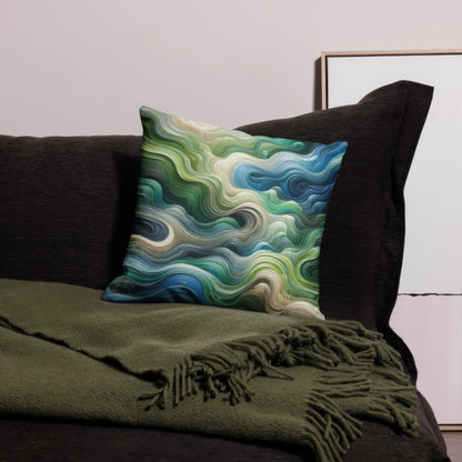 Abstract Art Pillow: Progressive Currents