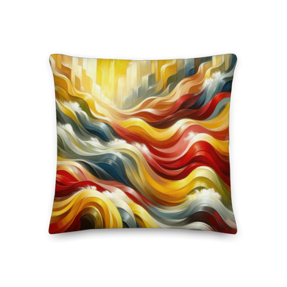 Abstract Art Pillow: Empowerment Waves