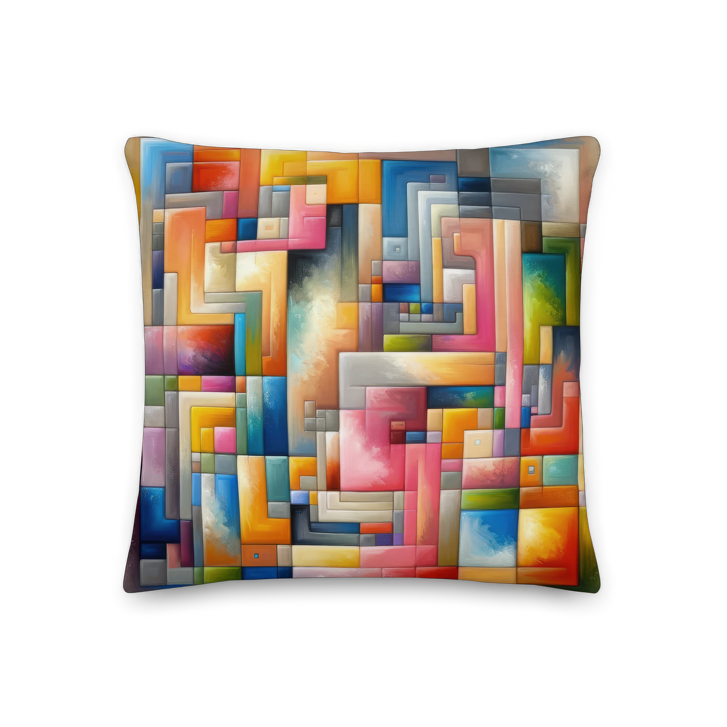 Abstract Art Pillow: Harmony in Diversity