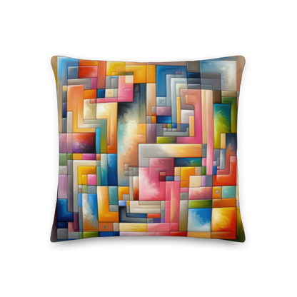 Abstract Art Pillow: Harmony in Diversity