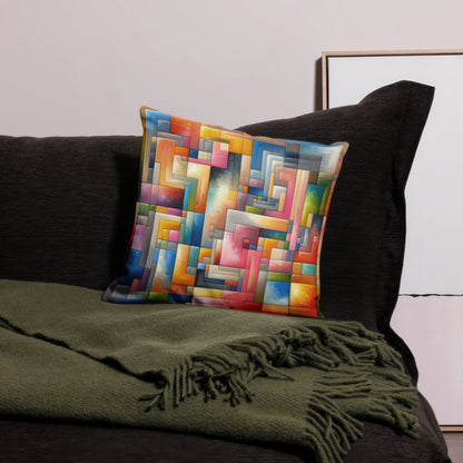 Abstract Art Pillow: Harmony in Diversity