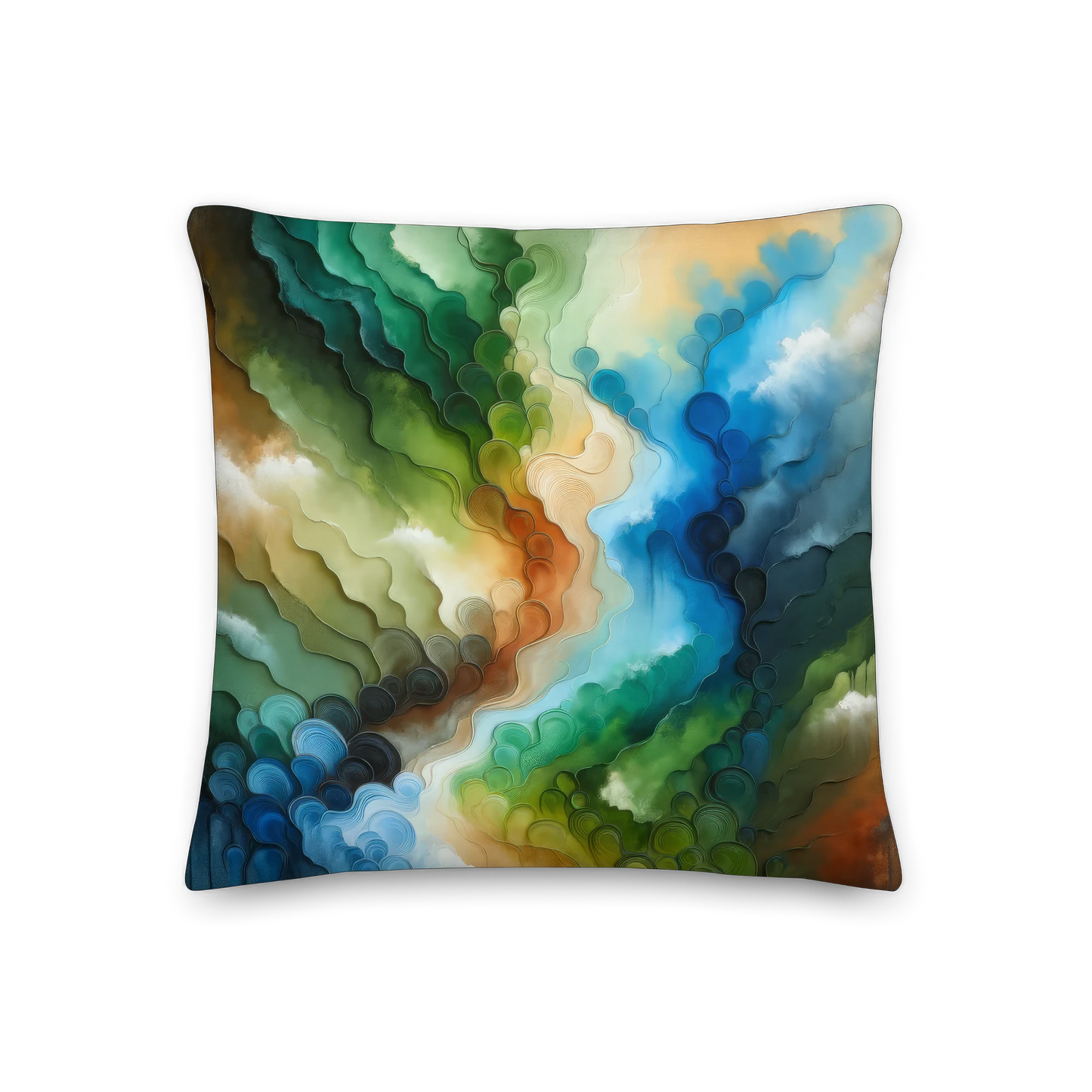 Abstract Art Pillow: Evolving Essence