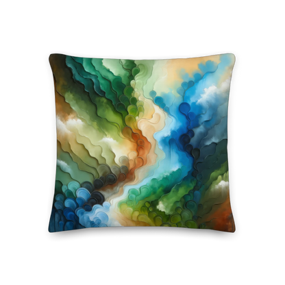 Abstract Art Pillow: Evolving Essence