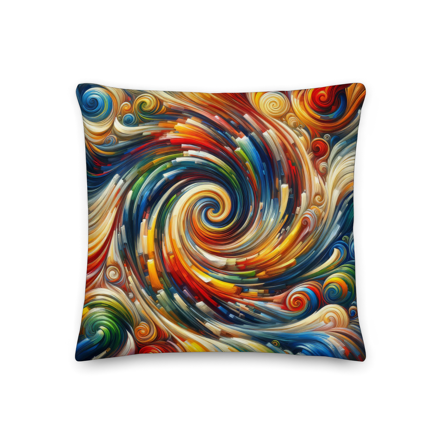 Abstract Art Pillow: Dynamic Whirl