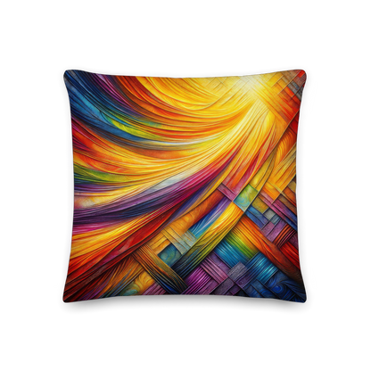 Abstract Art Pillow: Luminous Tapestry