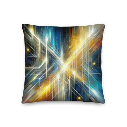 Abstract Art Pillow: Illuminated Pathways