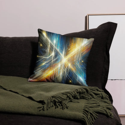 Abstract Art Pillow: Illuminated Pathways