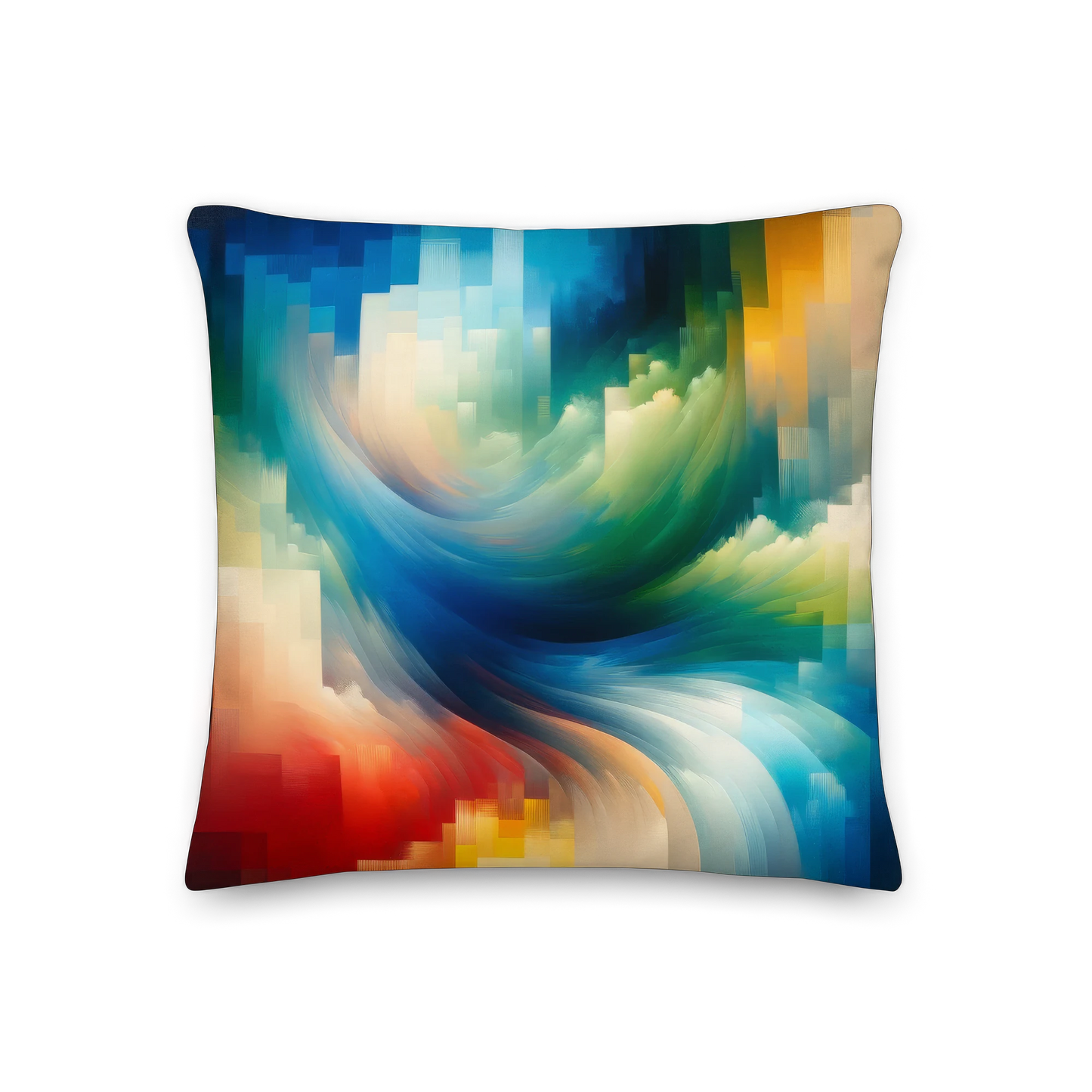 Abstract Art Pillow: Synthesized Spectrum