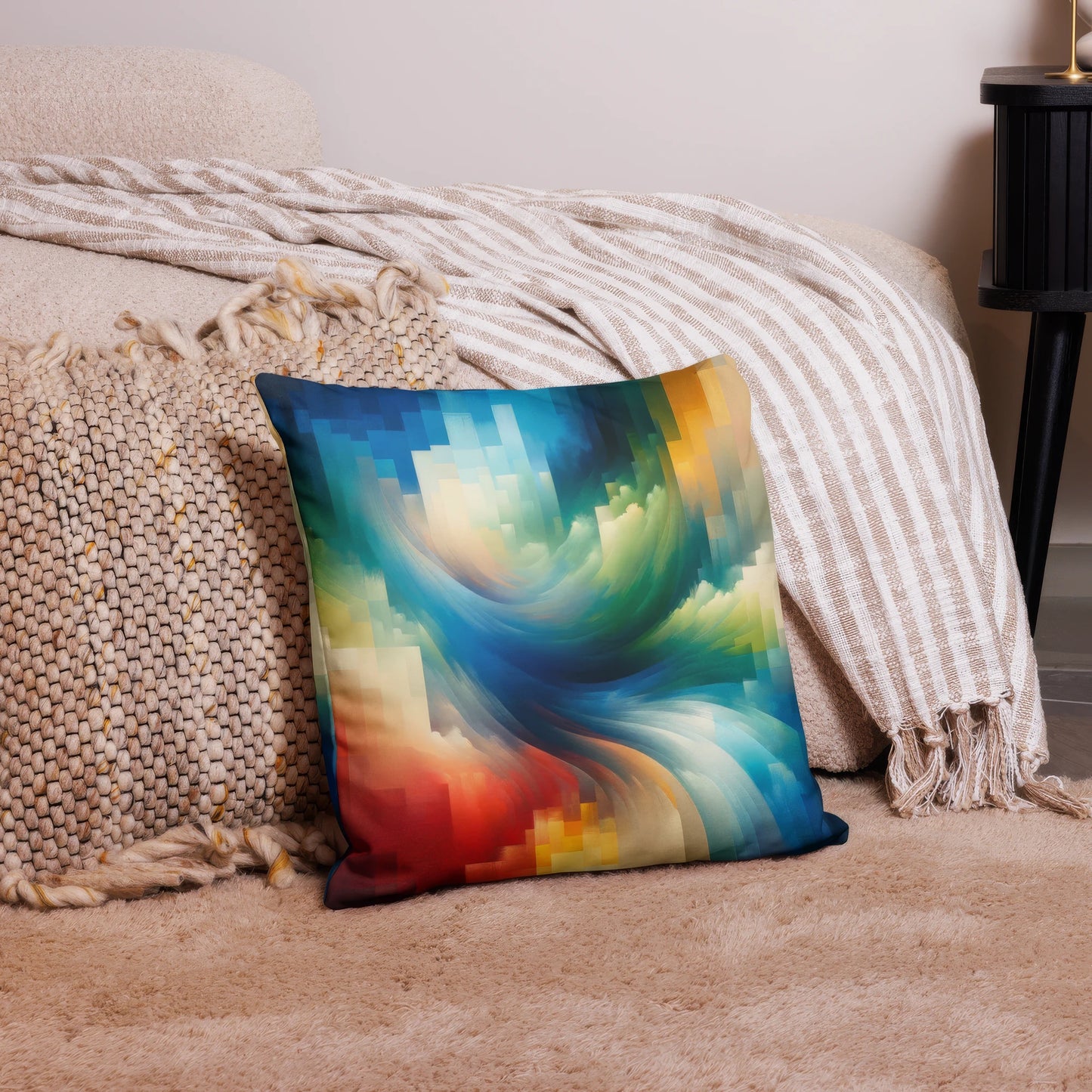 Abstract Art Pillow: Synthesized Spectrum