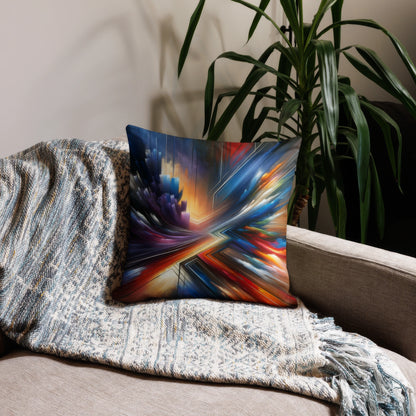 Abstract Art Pillow: Foresight's Canvas