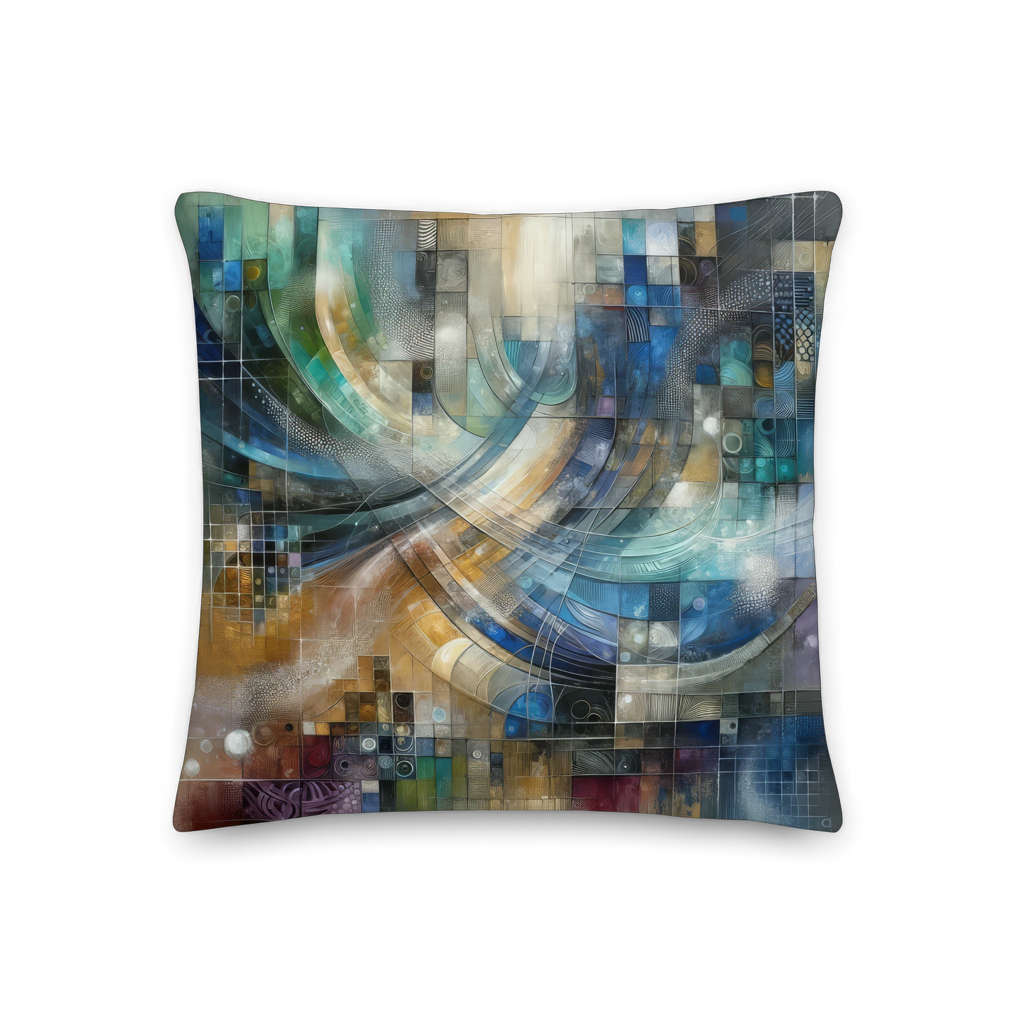 Abstract Art Pillow: Confluence of Insights